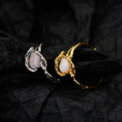 Lumineux Opal Open Ring